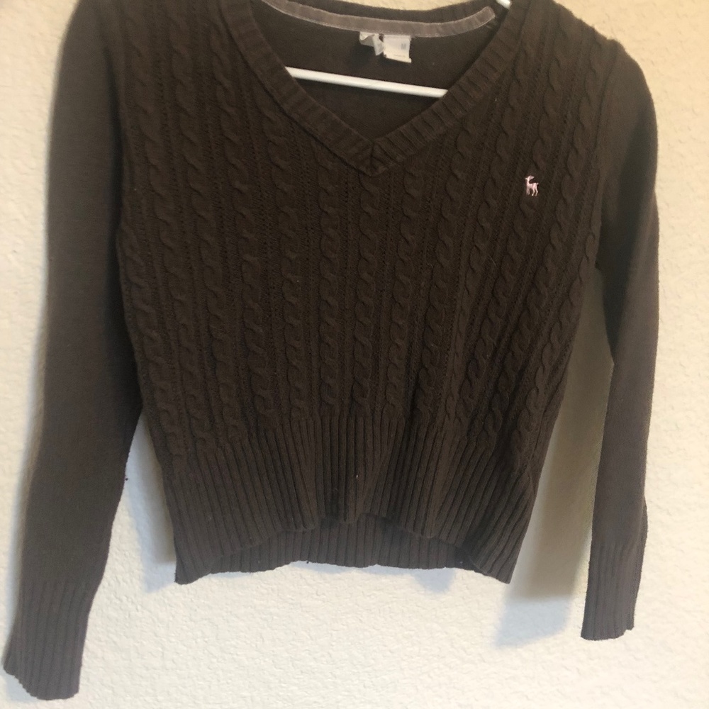 Brown V-neck Sweater